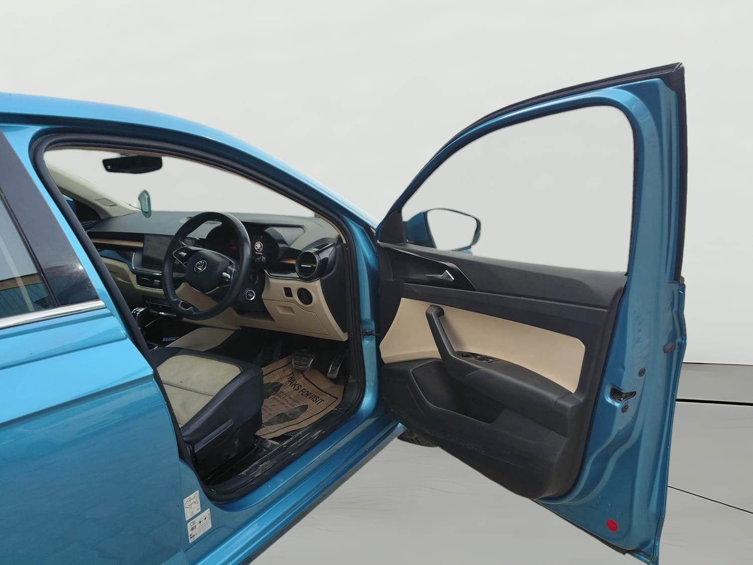 Used 2022 Skoda Slavia Style 1.0L TSI AT Petrol Automatic interior RIGHT SIDE FRONT DOOR CABIN VIEW
