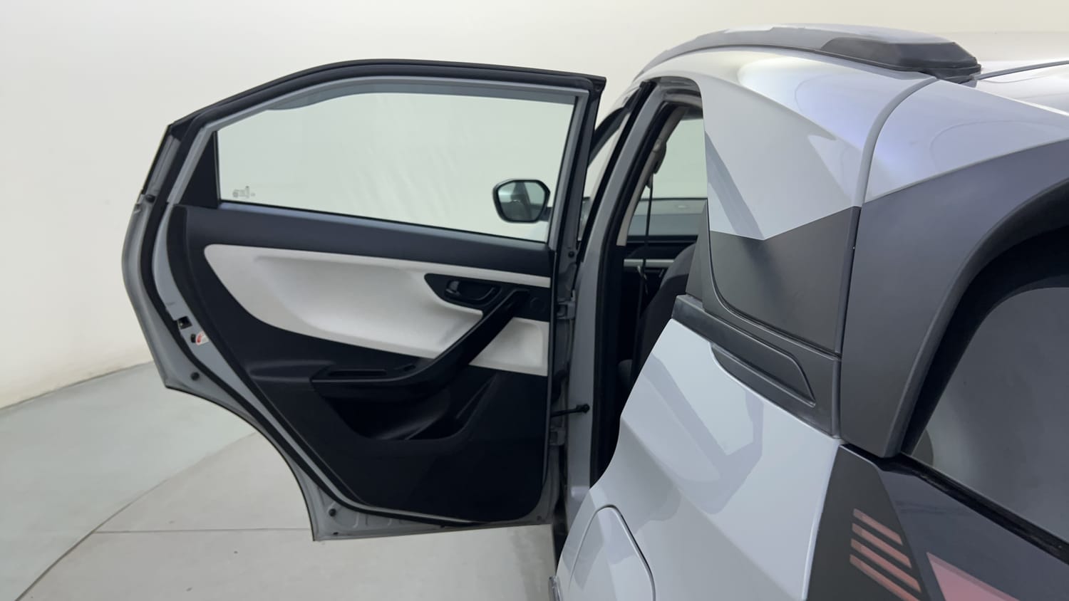 Used 2024 Tata Nexon Pure 1.2 Revotron Petrol 6MT Petrol Manual interior LEFT REAR DOOR OPEN VIEW