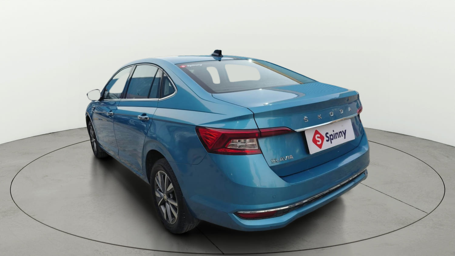 Used 2022 Skoda Slavia Style 1.0L TSI AT Petrol Automatic exterior LEFT REAR CORNER VIEW