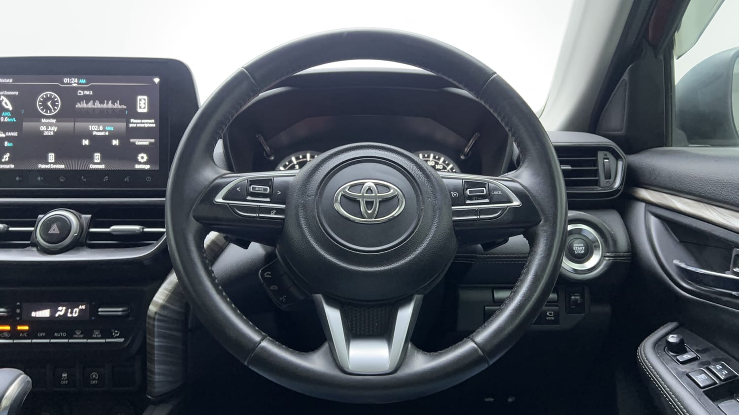Used 2023 Toyota Urban Cruiser Hyryder V Hybrid Dual Tone Hybrid Automatic interior STEERING VIEW