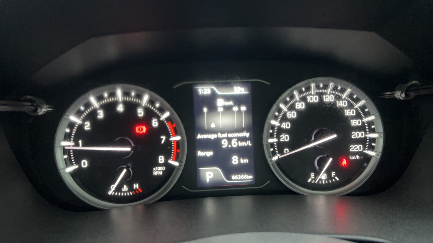 Used 2023 Toyota Urban Cruiser Hyryder V Hybrid Dual Tone Hybrid Automatic interior CLUSTERMETER VIEW