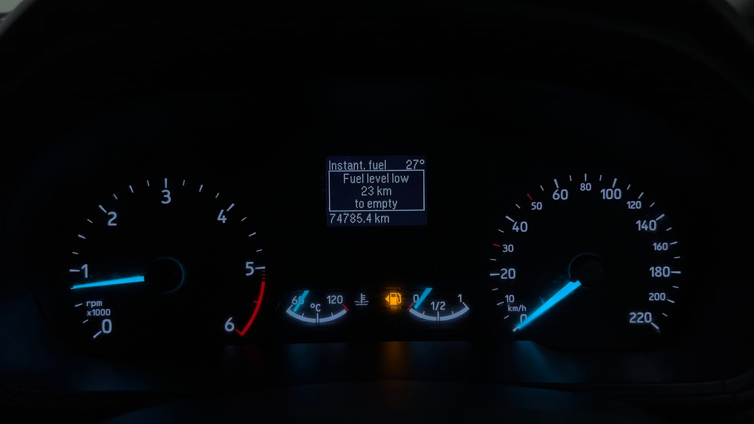 Used 2018 Ford EcoSport Titanium + 1.5L TDCi Diesel Manual interior CLUSTERMETER VIEW