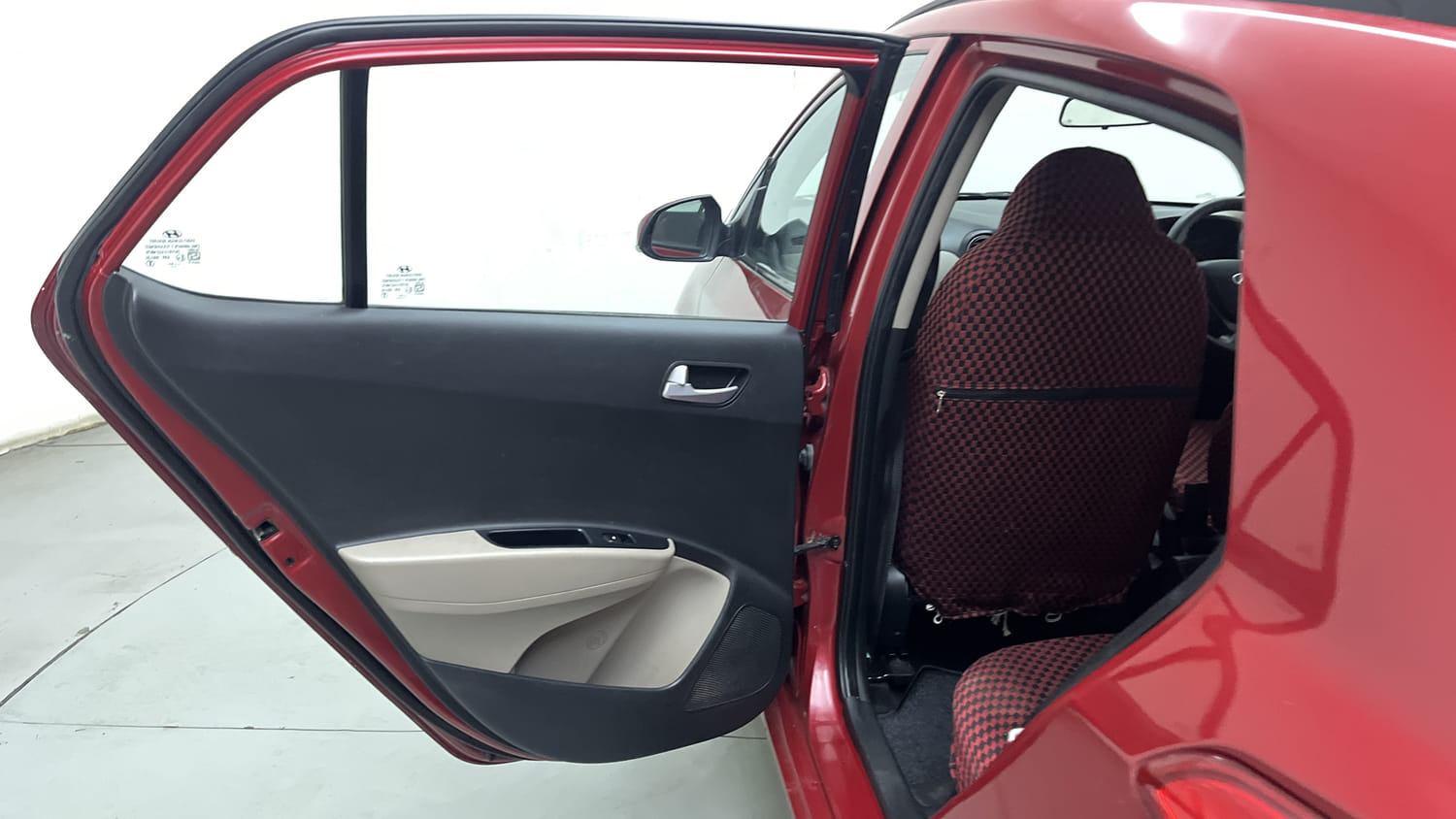 Used 2017 Hyundai Grand i10 Sportz (O) AT 1.2 Kappa VTVT Petrol Automatic interior LEFT REAR DOOR OPEN VIEW