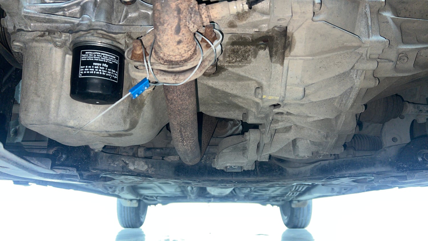 Used 2018 Maruti Suzuki Dzire VXi AMT Petrol Automatic extra FRONT LEFT UNDERBODY VIEW