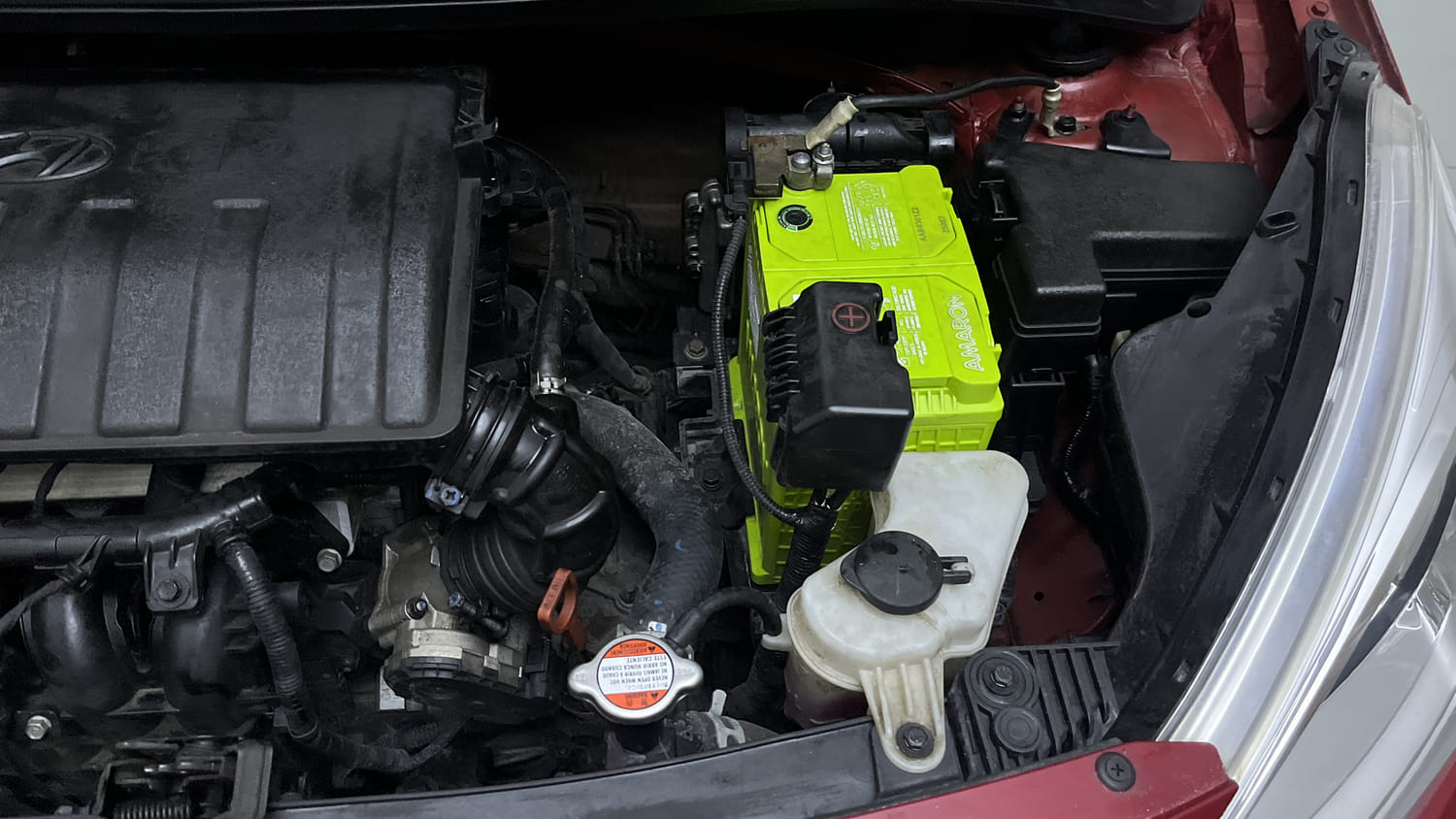 Used 2017 Hyundai Grand i10 Sportz (O) AT 1.2 Kappa VTVT Petrol Automatic engine ENGINE LEFT SIDE VIEW