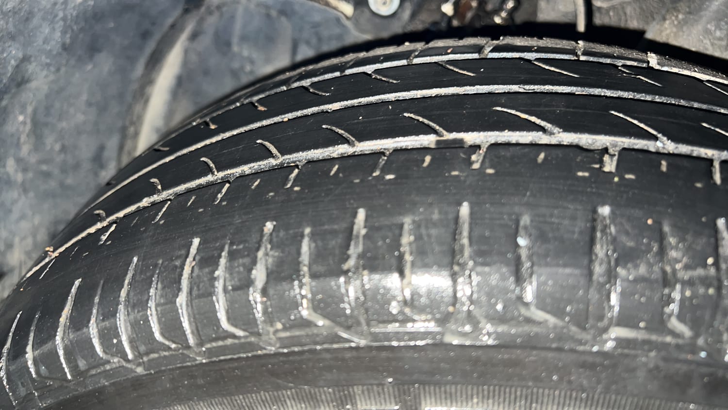 Used 2024 Tata Tiago XT Petrol Manual tyres LEFT FRONT TYRE TREAD VIEW