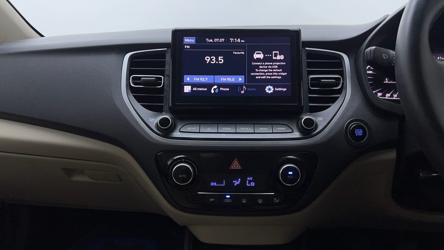 Used 2021 Hyundai Verna SX 1.5 MPi Petrol Manual interior MUSIC SYSTEM & AC CONTROL VIEW