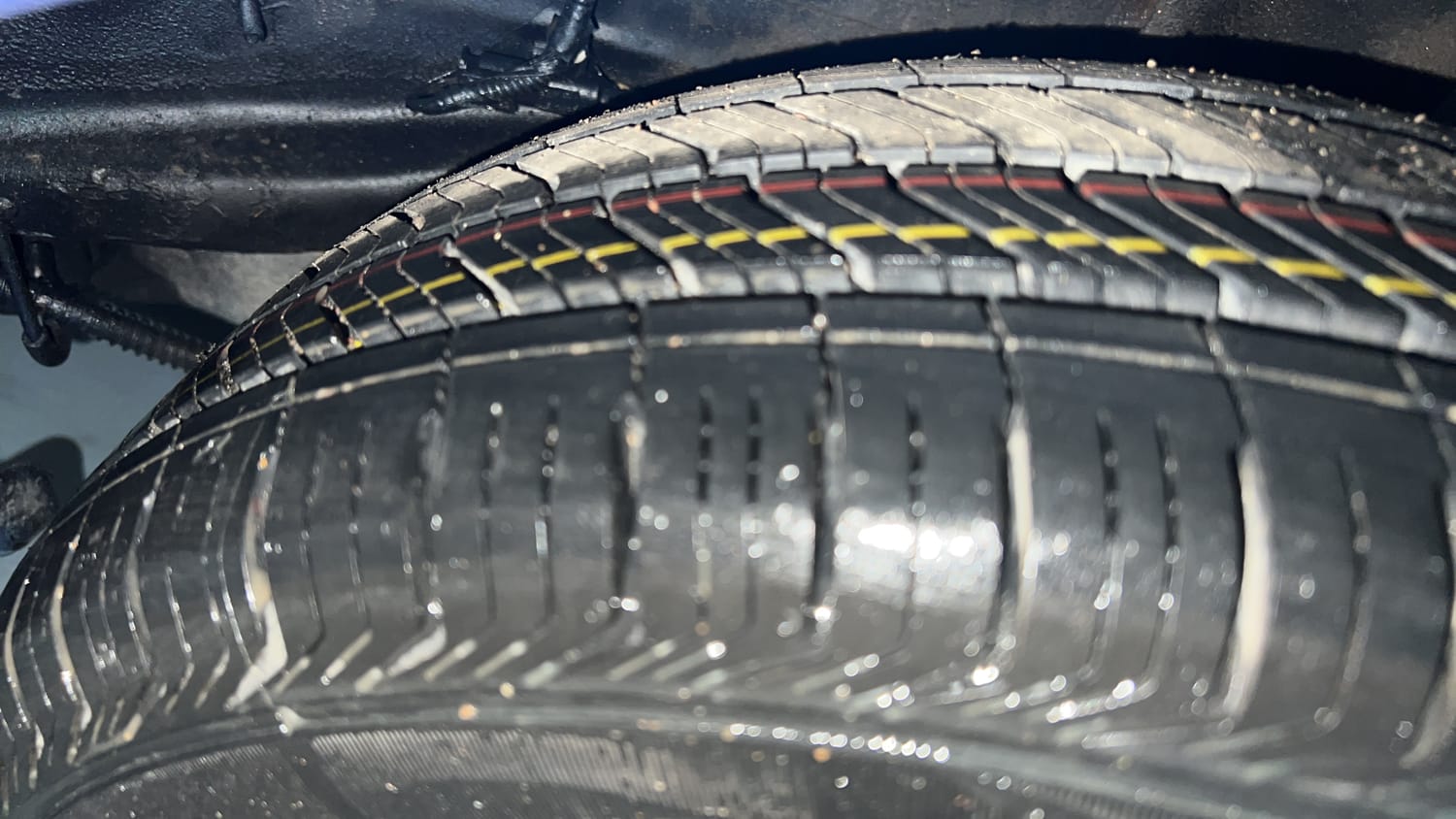 Used 2024 Tata Tiago XT Petrol Manual tyres LEFT REAR TYRE TREAD VIEW