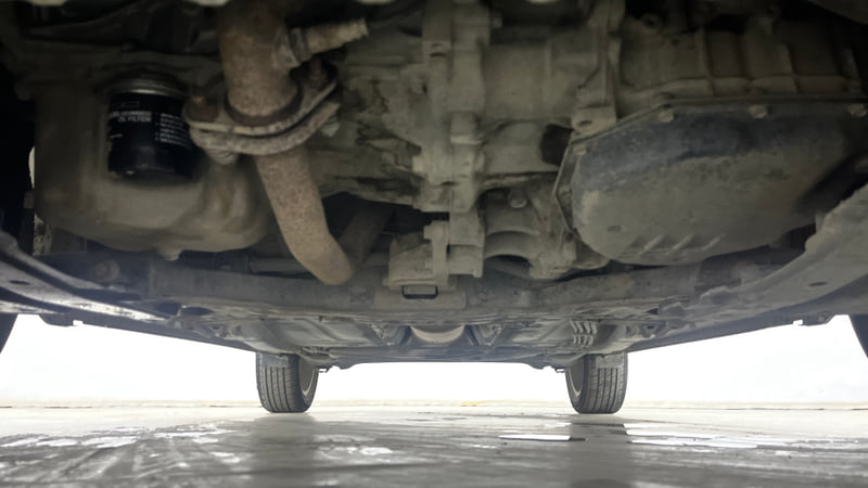 Used 2017 Maruti Suzuki Baleno Zeta 1.2 AT Petrol Automatic extra FRONT LEFT UNDERBODY VIEW