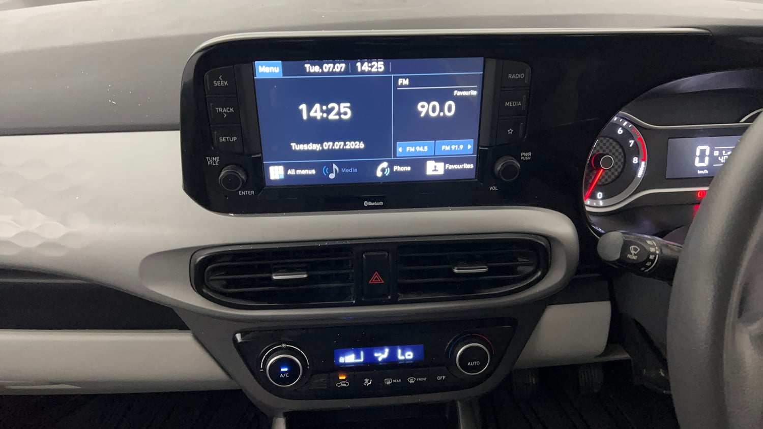 Used 2020 Hyundai Grand i10 Nios Sportz 1.2 Kappa VTVT Petrol Manual interior MUSIC SYSTEM & AC CONTROL VIEW