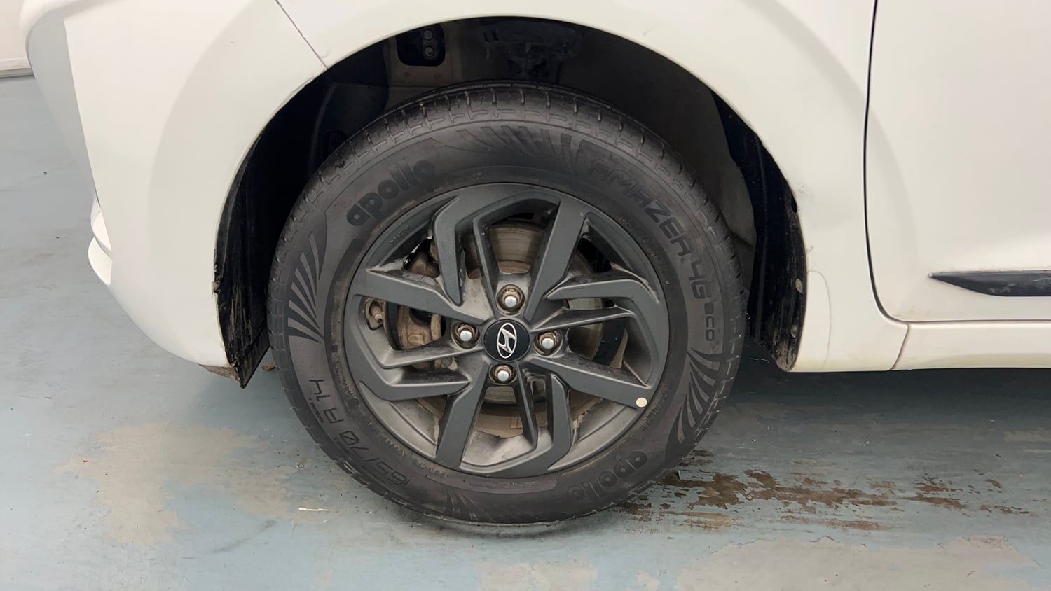 Used 2020 Hyundai Grand i10 Nios Sportz 1.2 Kappa VTVT Petrol Manual tyres LEFT FRONT TYRE RIM VIEW