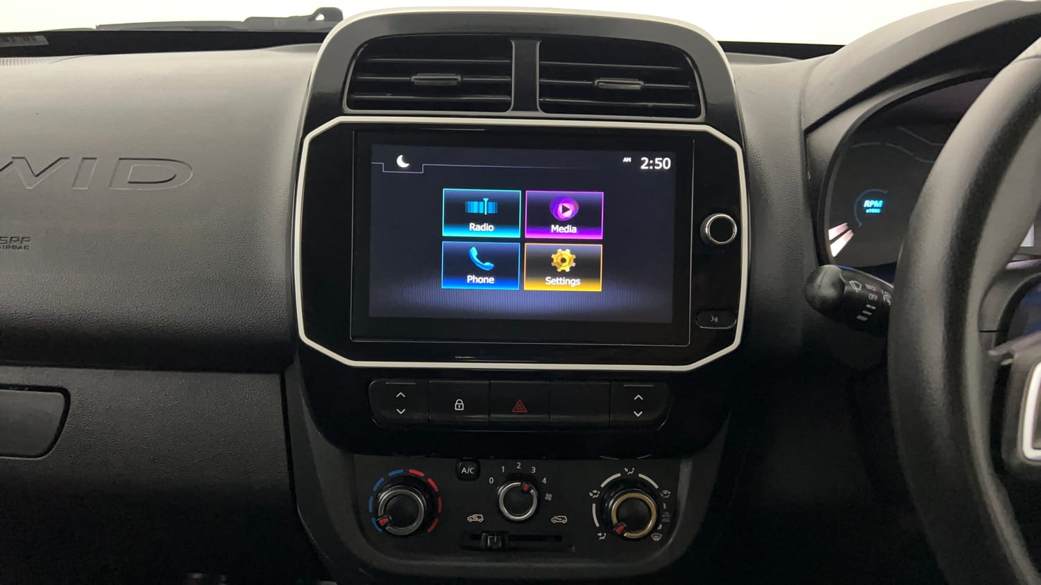 Used 2023 Renault Kwid CLIMBER AMT Petrol Automatic interior MUSIC SYSTEM & AC CONTROL VIEW