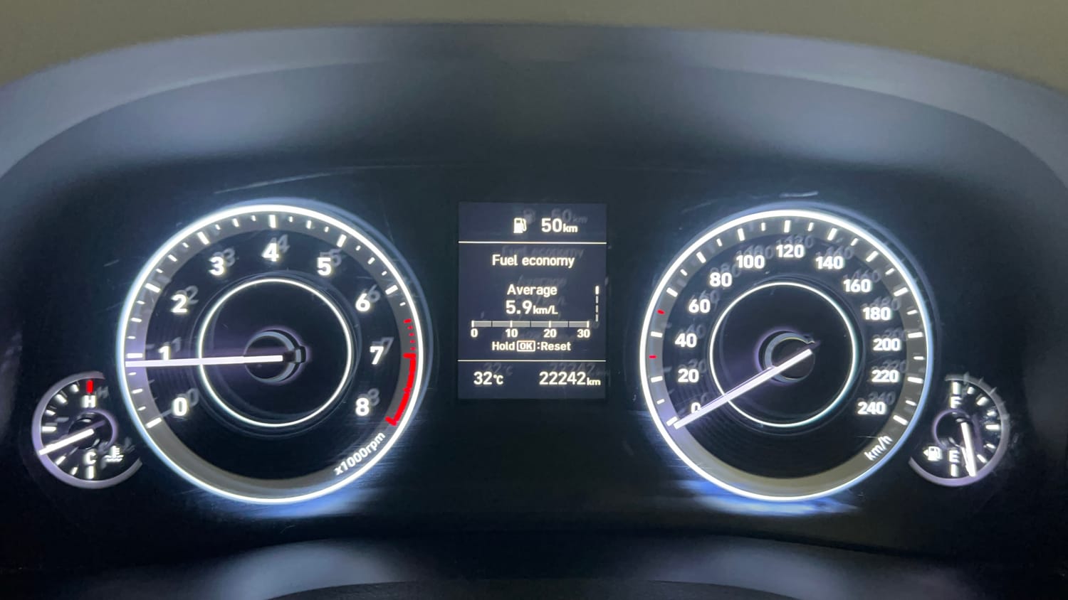 Used 2022 Hyundai Creta EX 1.5 Petrol Petrol Manual interior CLUSTERMETER VIEW