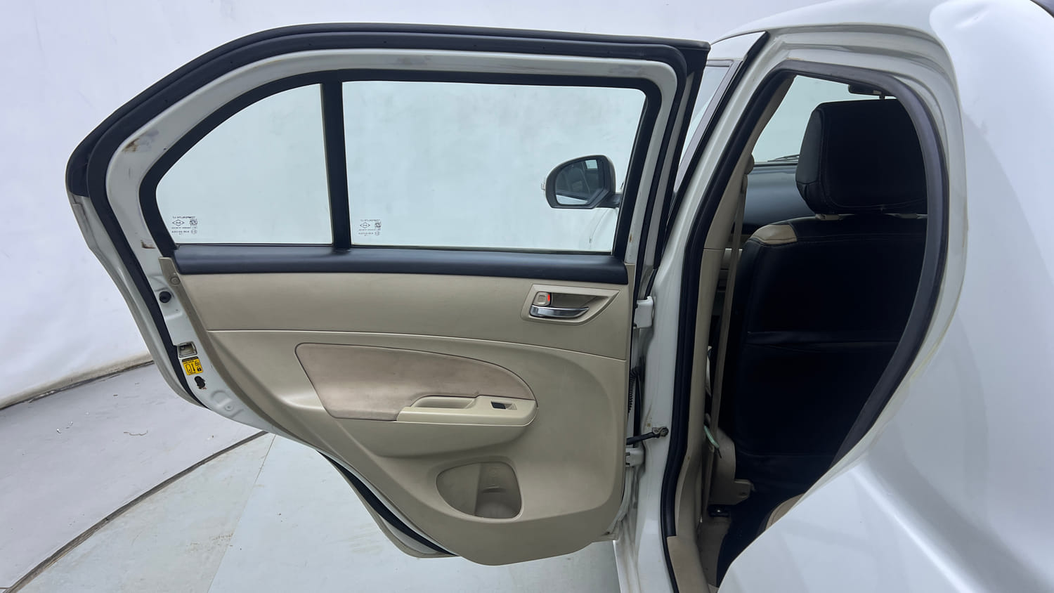 Used 2012 Maruti Suzuki Swift Dzire VXI Petrol Manual interior LEFT REAR DOOR OPEN VIEW