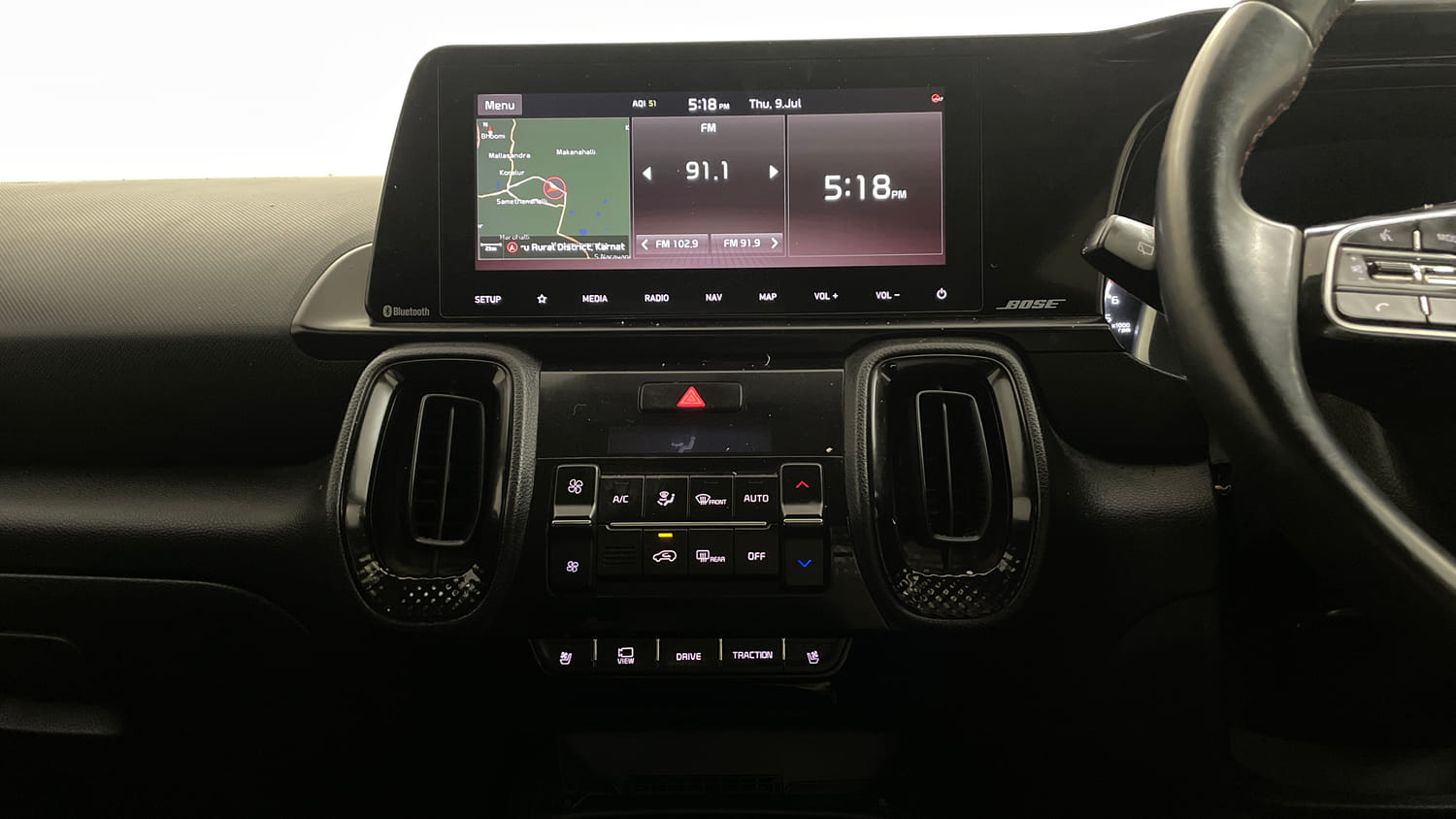 Used 2020 Kia Sonet GTX Plus 1.0 DCT Petrol Automatic interior MUSIC SYSTEM & AC CONTROL VIEW