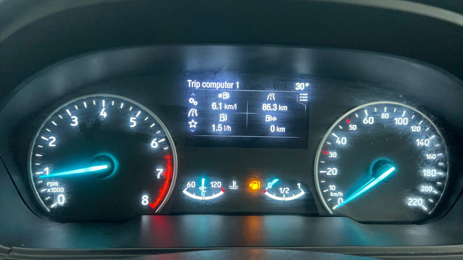 Used 2020 Ford EcoSport S Petrol Petrol Manual interior CLUSTERMETER VIEW