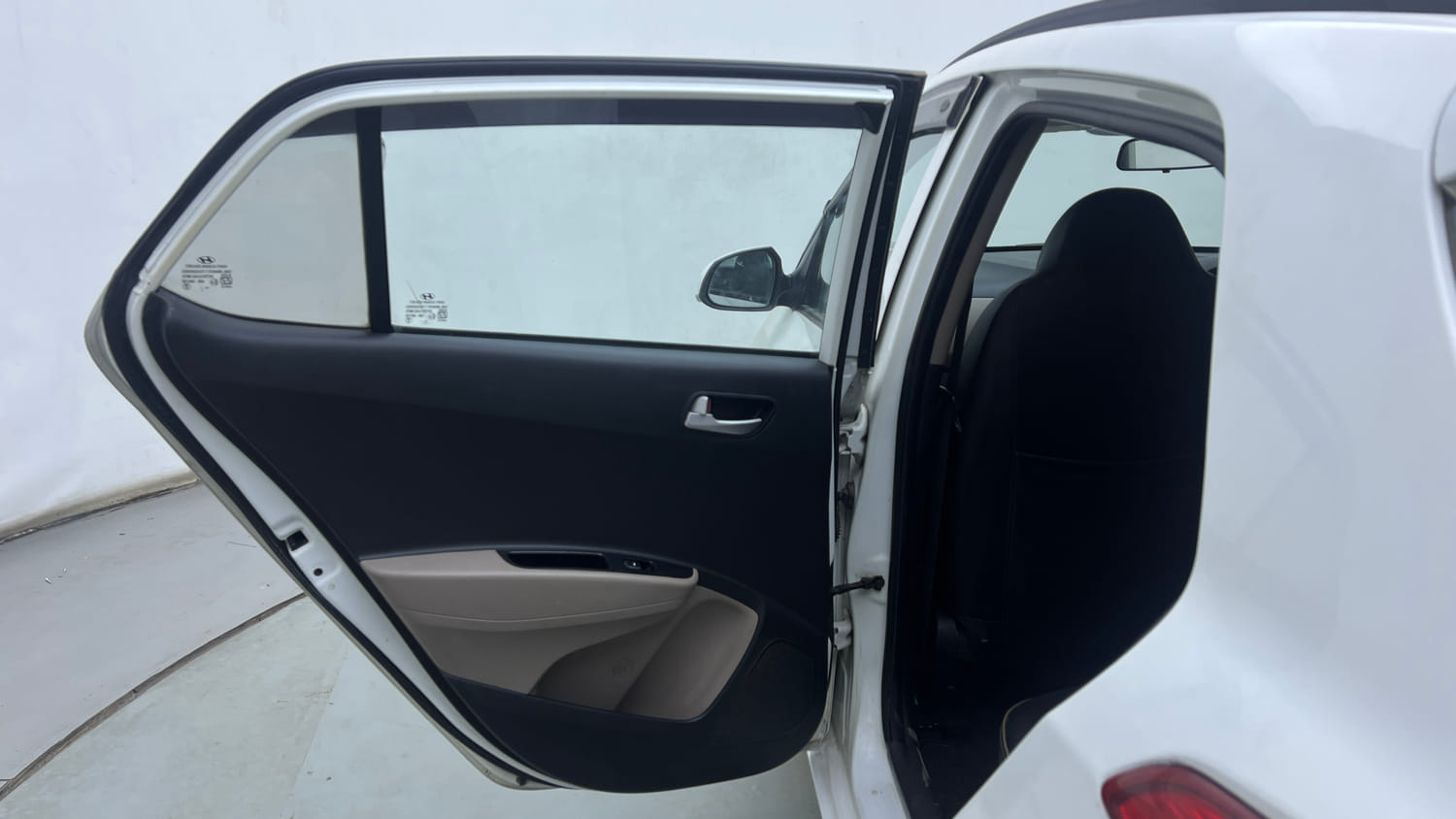 Used 2019 Hyundai Grand i10 Sportz AT 1.2 Kappa VTVT Petrol Automatic interior LEFT REAR DOOR OPEN VIEW