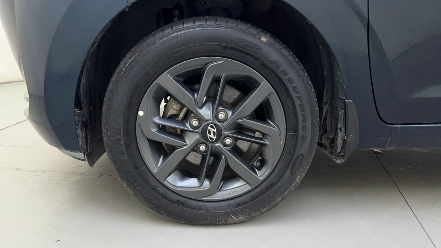 Used 2019 Hyundai Grand i10 Nios Sportz 1.2 Kappa VTVT Petrol Manual tyres LEFT FRONT TYRE RIM VIEW