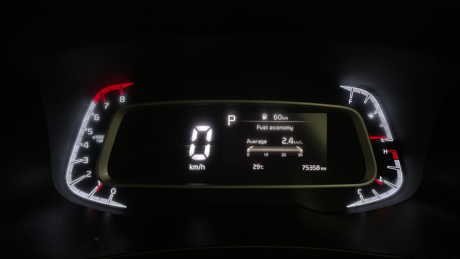 Used 2020 Kia Sonet GTX Plus 1.0 DCT Petrol Automatic interior CLUSTERMETER VIEW