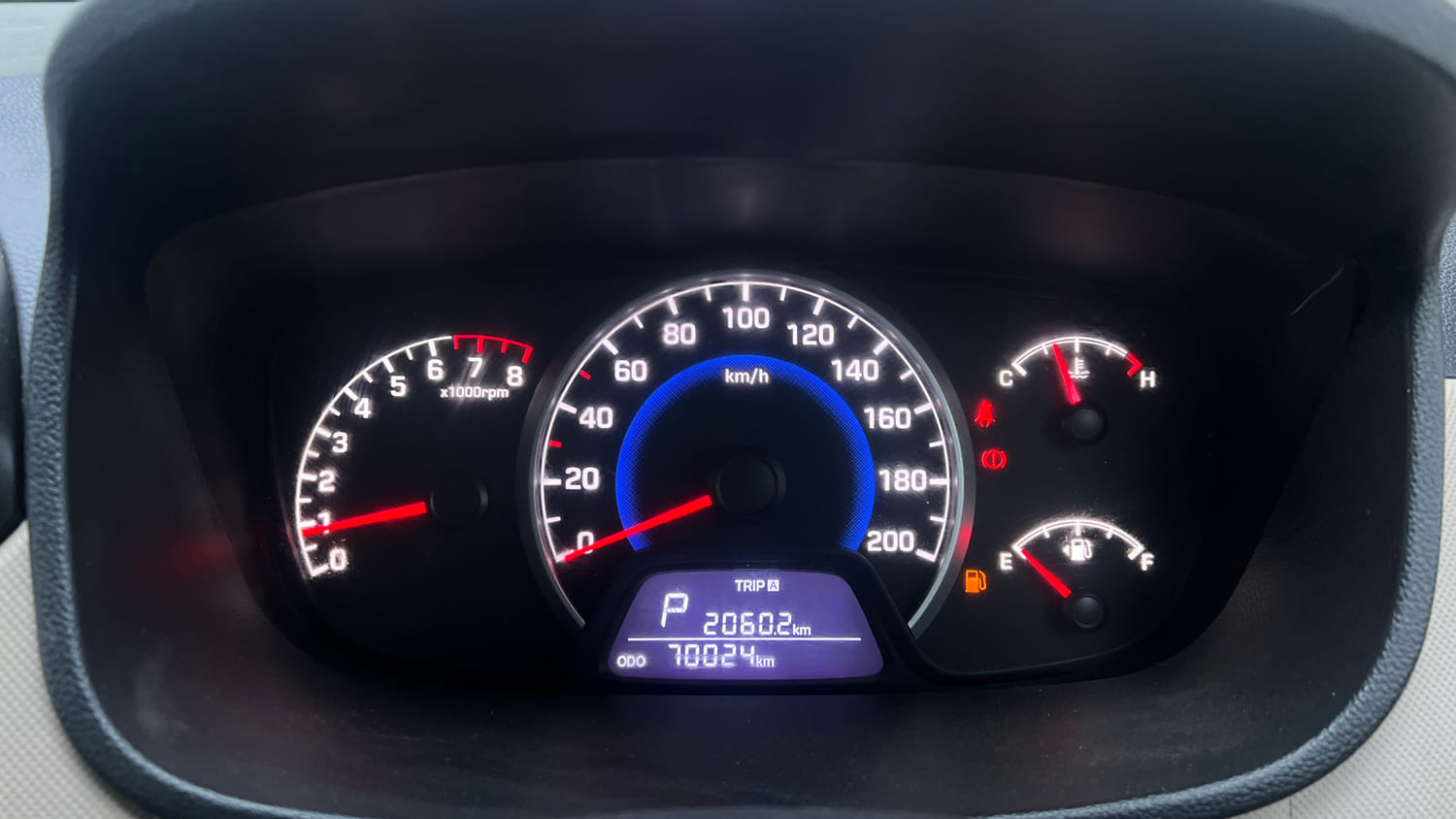 Used 2019 Hyundai Grand i10 Sportz AT 1.2 Kappa VTVT Petrol Automatic interior CLUSTERMETER VIEW