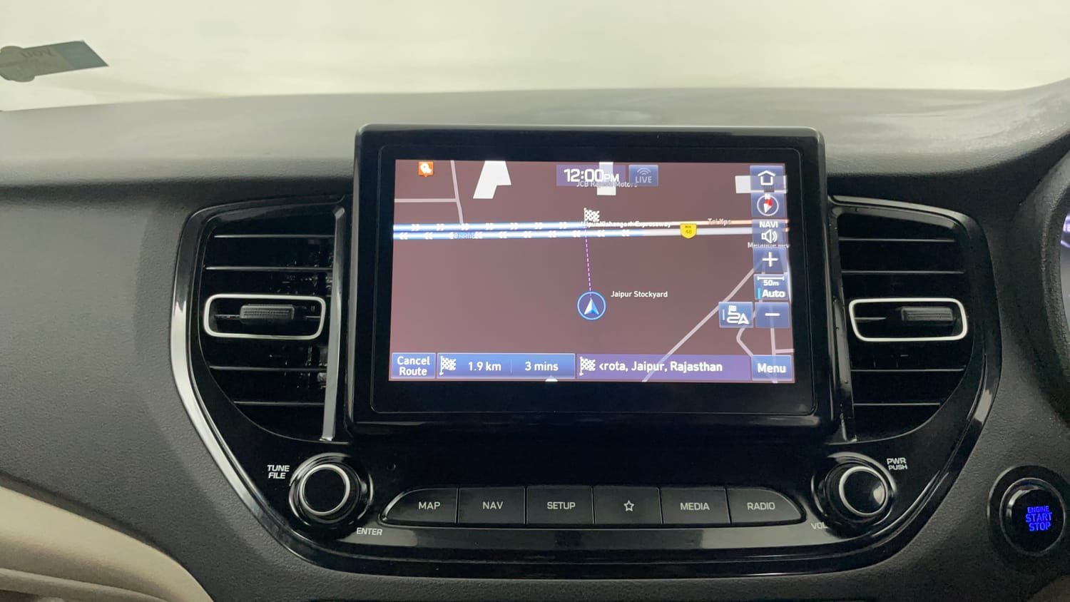 Used 2021 Hyundai Verna SX (O)1.5 MPi Petrol Manual interior MUSIC SYSTEM & AC CONTROL VIEW