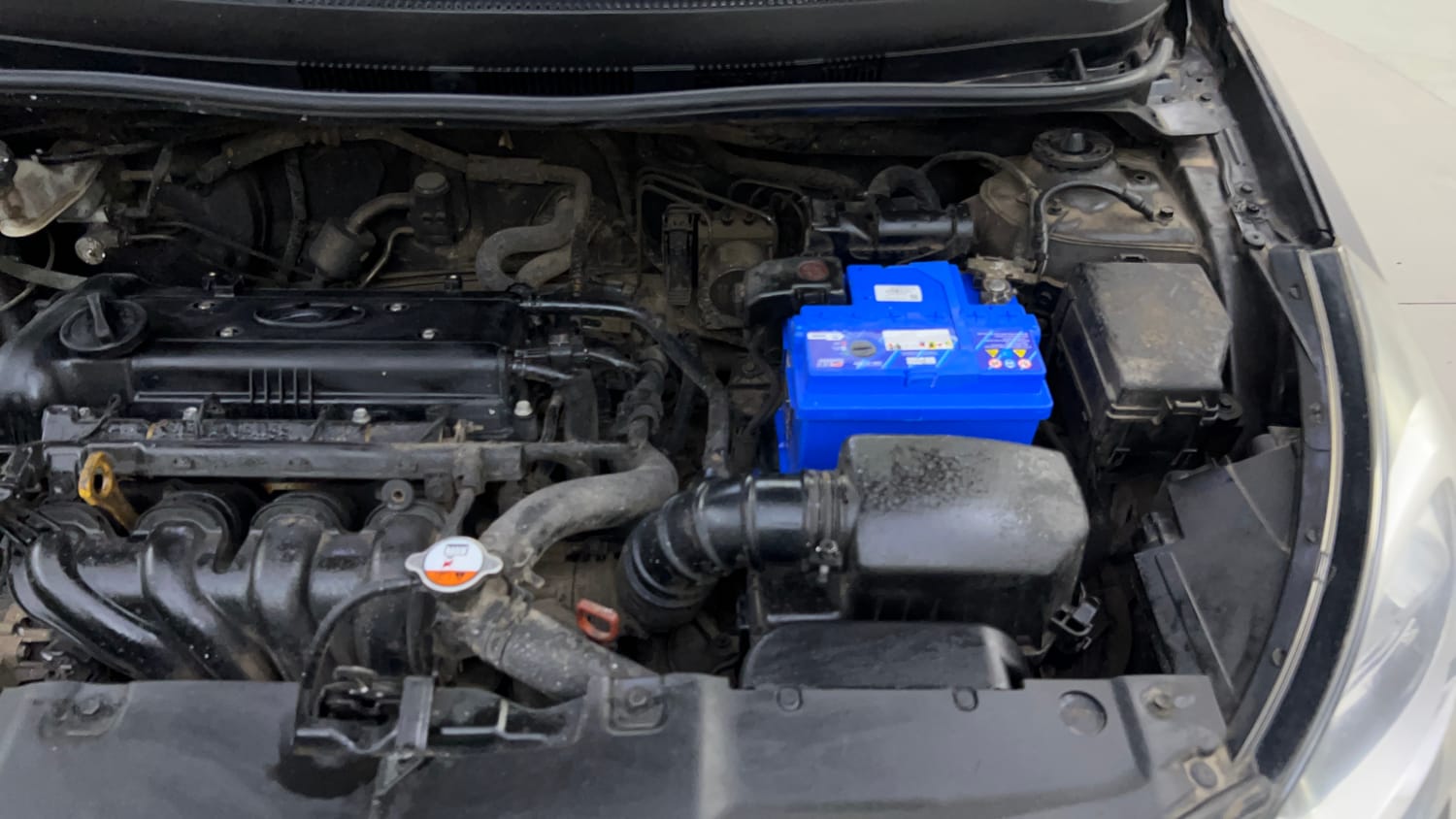 Used 2013 Hyundai Verna Fluidic 1.6 VTVT SX Opt AT Petrol Automatic engine ENGINE LEFT SIDE VIEW