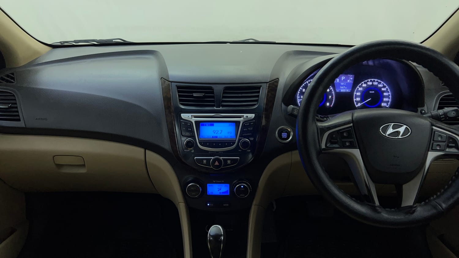 Used 2013 Hyundai Verna Fluidic 1.6 VTVT SX Opt AT Petrol Automatic interior MUSIC SYSTEM & AC CONTROL VIEW