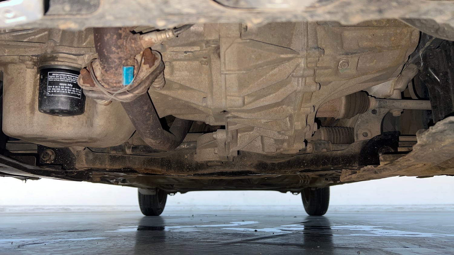 Used 2018 Maruti Suzuki Dzire VXi AMT Petrol Automatic extra FRONT LEFT UNDERBODY VIEW