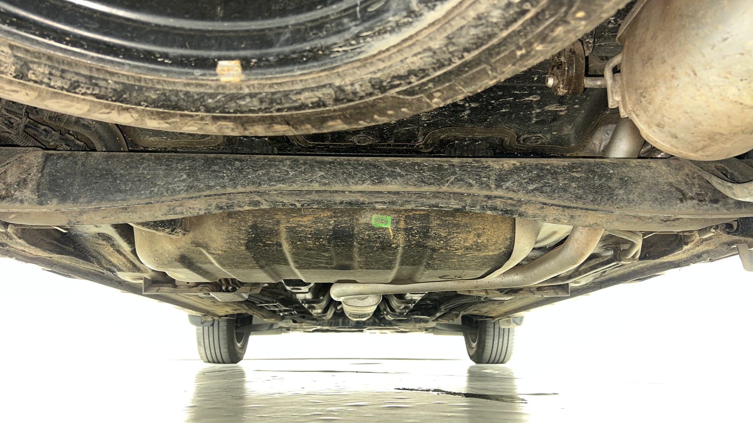 Used 2025 Kia Carens Clavis HTX Plus 1.5 Turbo Petrol 7STR DCT Petrol Automatic extra REAR UNDERBODY VIEW (TAKEN FROM REAR)