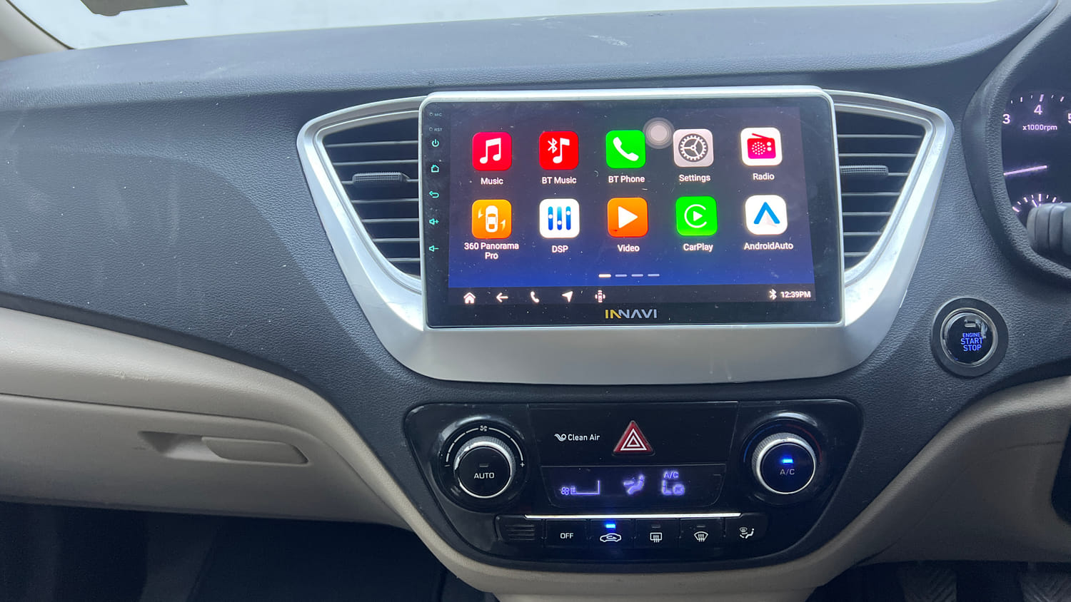Used 2019 Hyundai Verna SX (O)1.6 VTVT Petrol Manual interior MUSIC SYSTEM & AC CONTROL VIEW