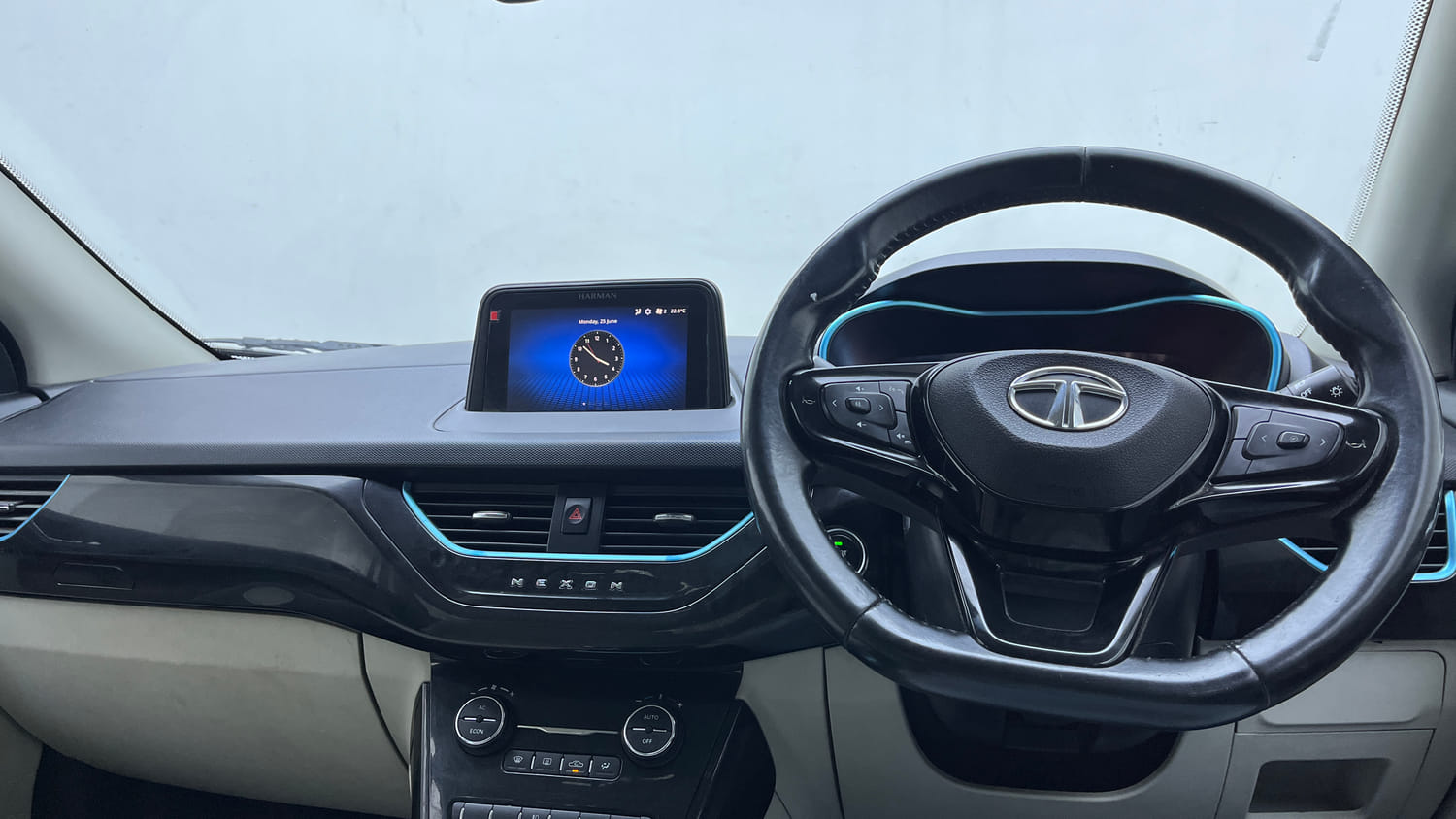 Used 2022 Tata Nexon EV XZ Plus LUX Electric Automatic interior DASHBOARD VIEW