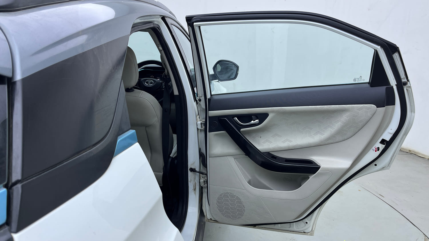 Used 2022 Tata Nexon EV XZ Plus LUX Electric Automatic interior RIGHT REAR DOOR OPEN VIEW