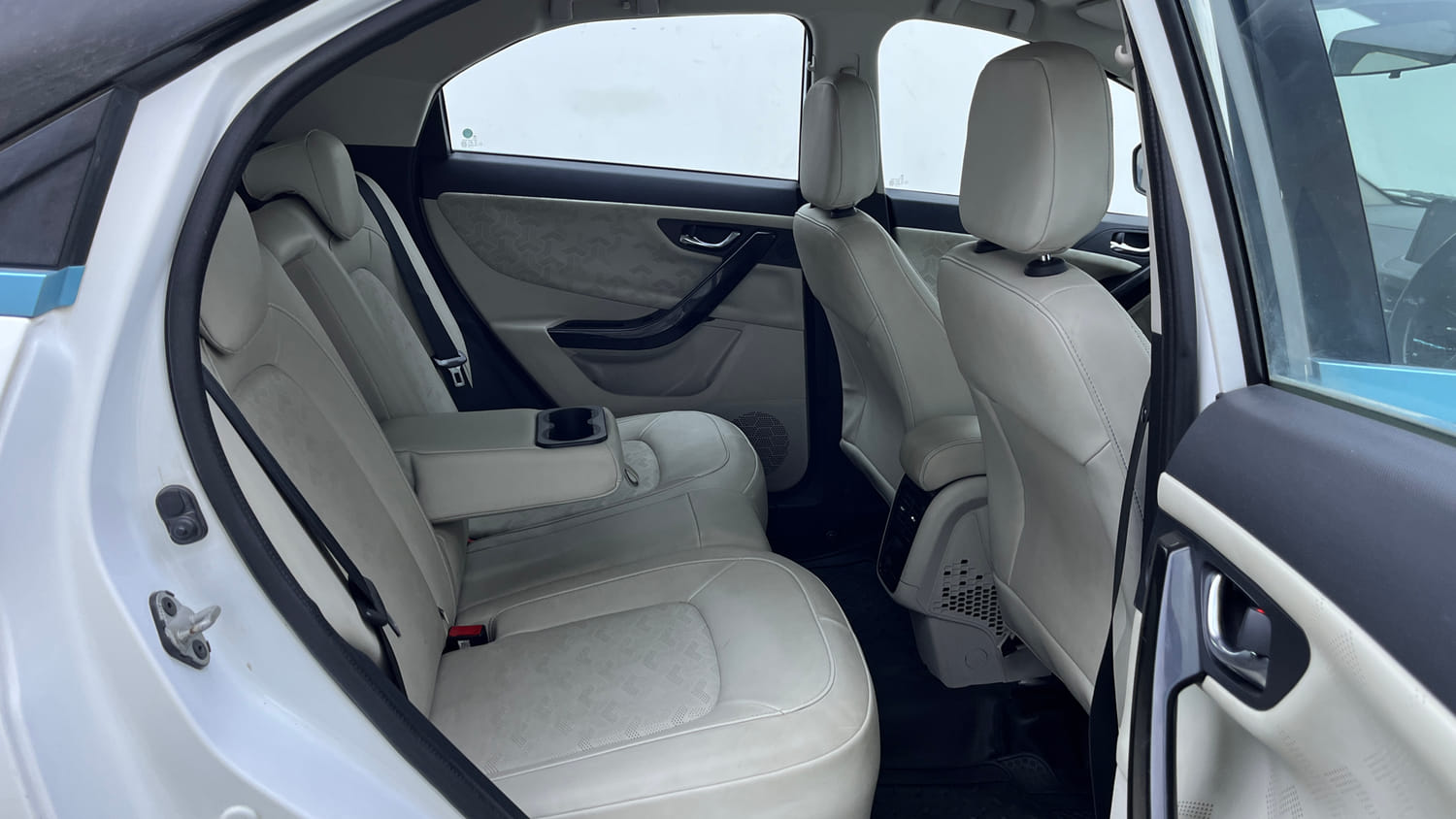 Used 2022 Tata Nexon EV XZ Plus LUX Electric Automatic interior RIGHT SIDE REAR DOOR CABIN VIEW
