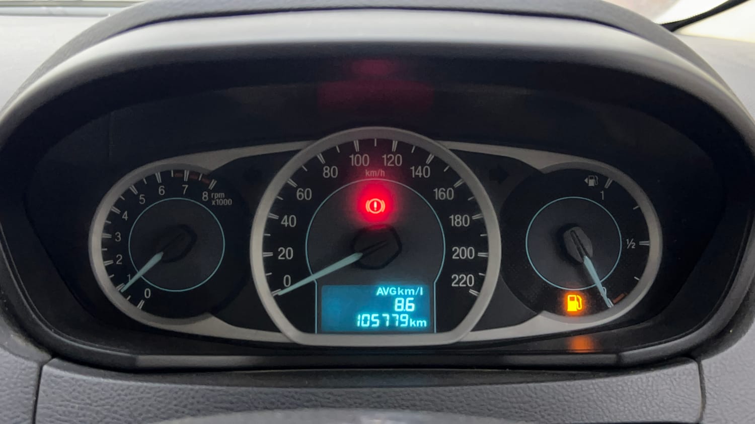 Used 2016 Ford Figo Aspire Trend 1.2 Ti-VCT Petrol Manual interior CLUSTERMETER VIEW