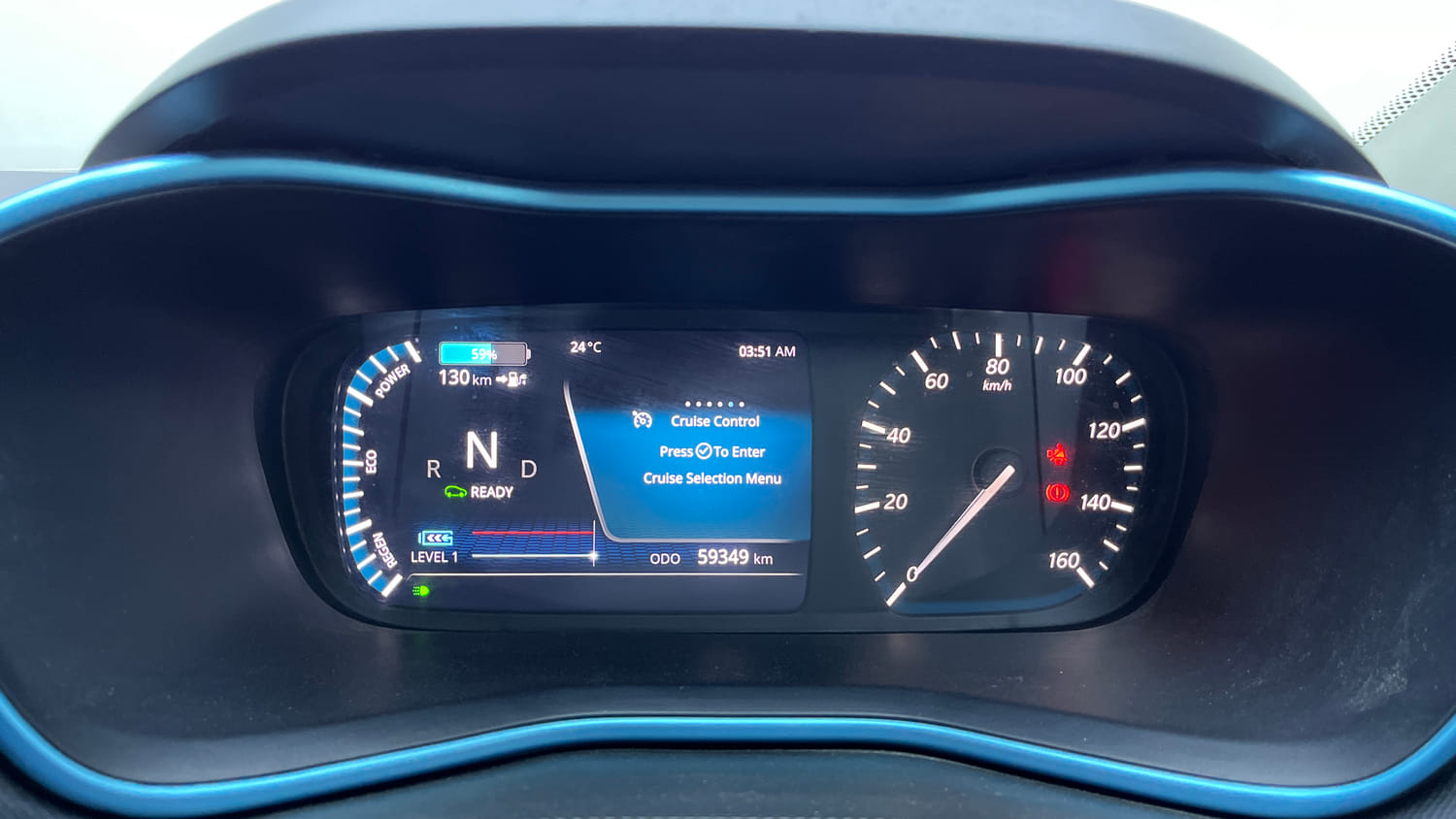 Used 2022 Tata Nexon EV XZ Plus LUX Electric Automatic interior CLUSTERMETER VIEW
