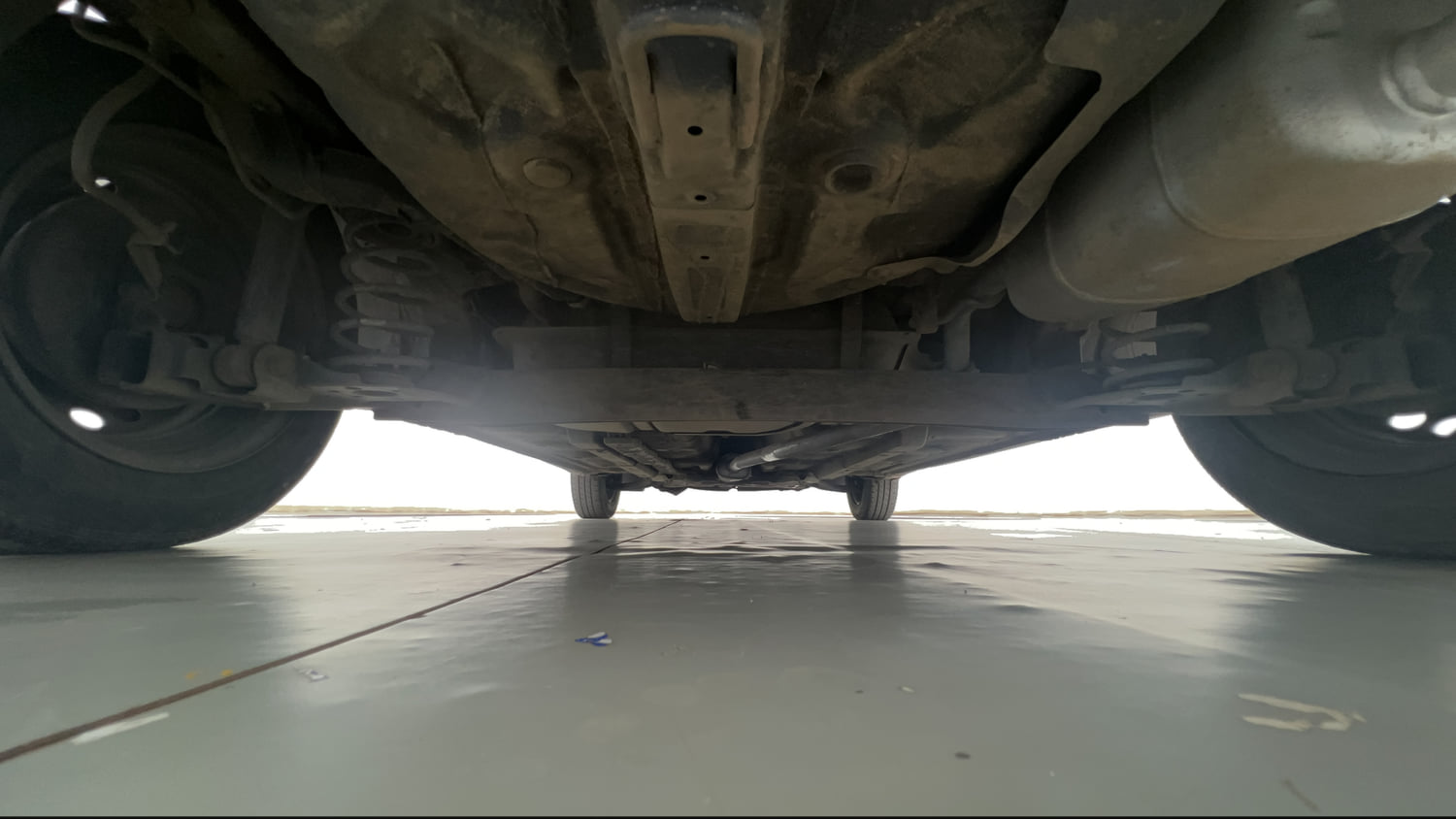 Used 2014 Hyundai Grand i10 Magna 1.2 Kappa VTVT Petrol Manual extra REAR UNDERBODY VIEW (TAKEN FROM REAR)