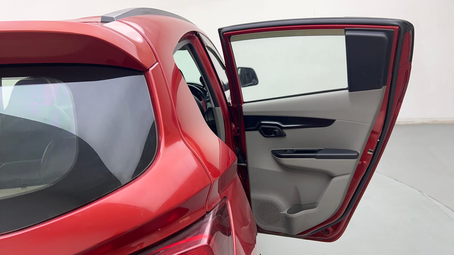 Used 2017 Mahindra KUV100 K4 Plus 6 STR Petrol Manual interior RIGHT REAR DOOR OPEN VIEW