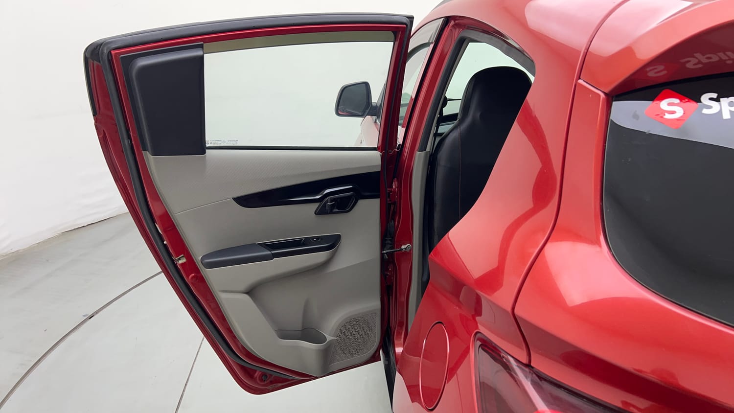 Used 2017 Mahindra KUV100 K4 Plus 6 STR Petrol Manual interior LEFT REAR DOOR OPEN VIEW