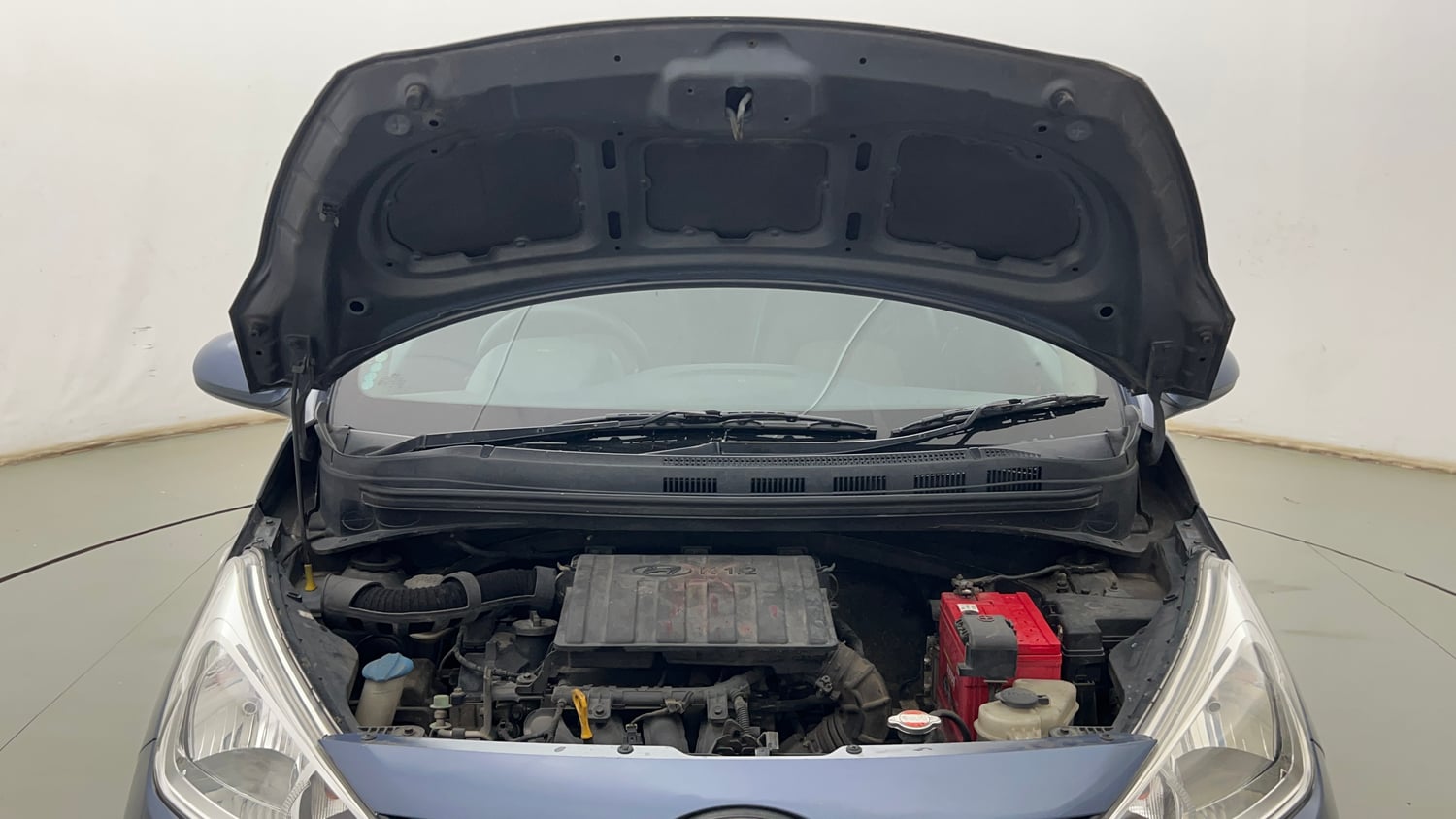 Used 2014 Hyundai Grand i10 Magna 1.2 Kappa VTVT Petrol Manual engine ENGINE & BONNET OPEN FRONT VIEW