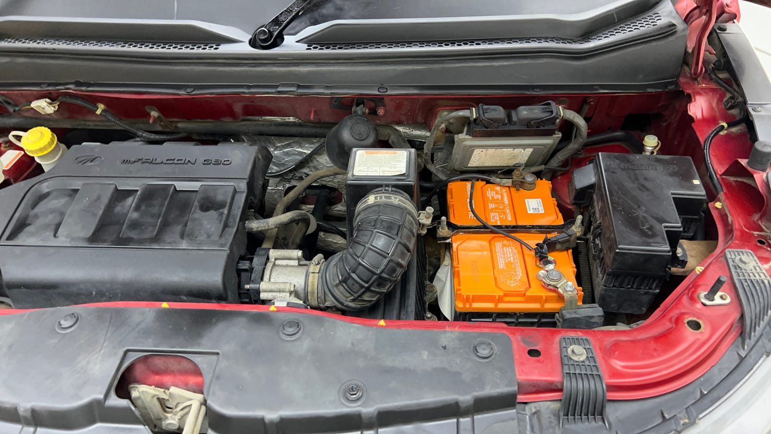 Used 2017 Mahindra KUV100 K4 Plus 6 STR Petrol Manual engine ENGINE LEFT SIDE VIEW