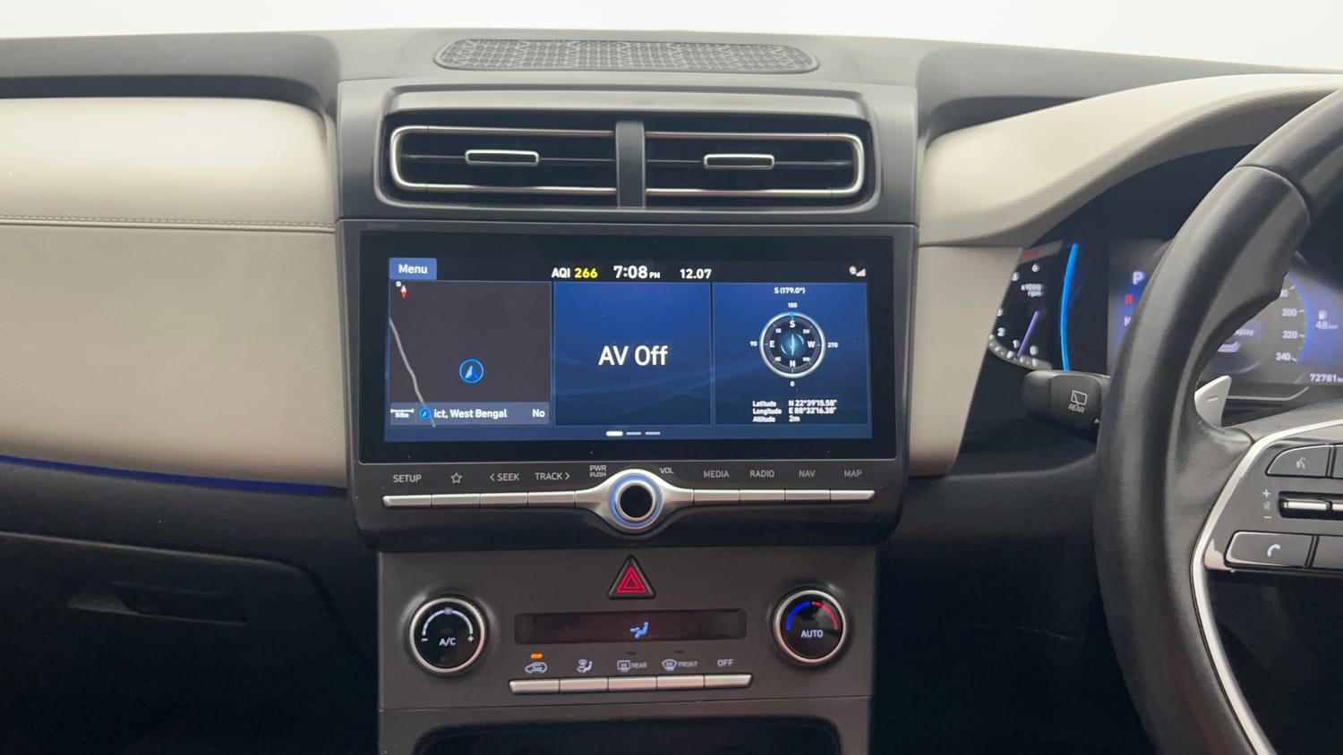 Used 2022 Hyundai Creta SX (O) 1.5 Diesel Automatic Diesel Automatic interior MUSIC SYSTEM & AC CONTROL VIEW