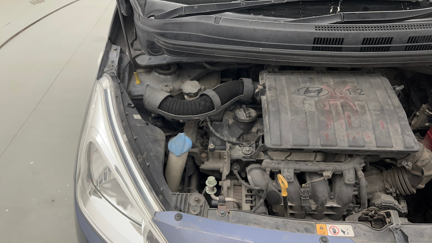 Used 2014 Hyundai Grand i10 Magna 1.2 Kappa VTVT Petrol Manual engine ENGINE RIGHT SIDE VIEW
