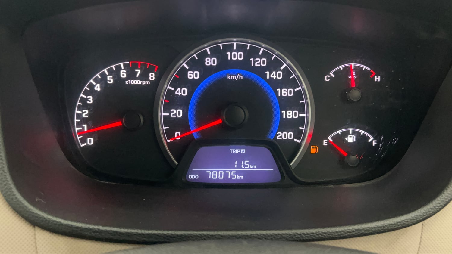 Used 2014 Hyundai Grand i10 Magna 1.2 Kappa VTVT Petrol Manual interior CLUSTERMETER VIEW