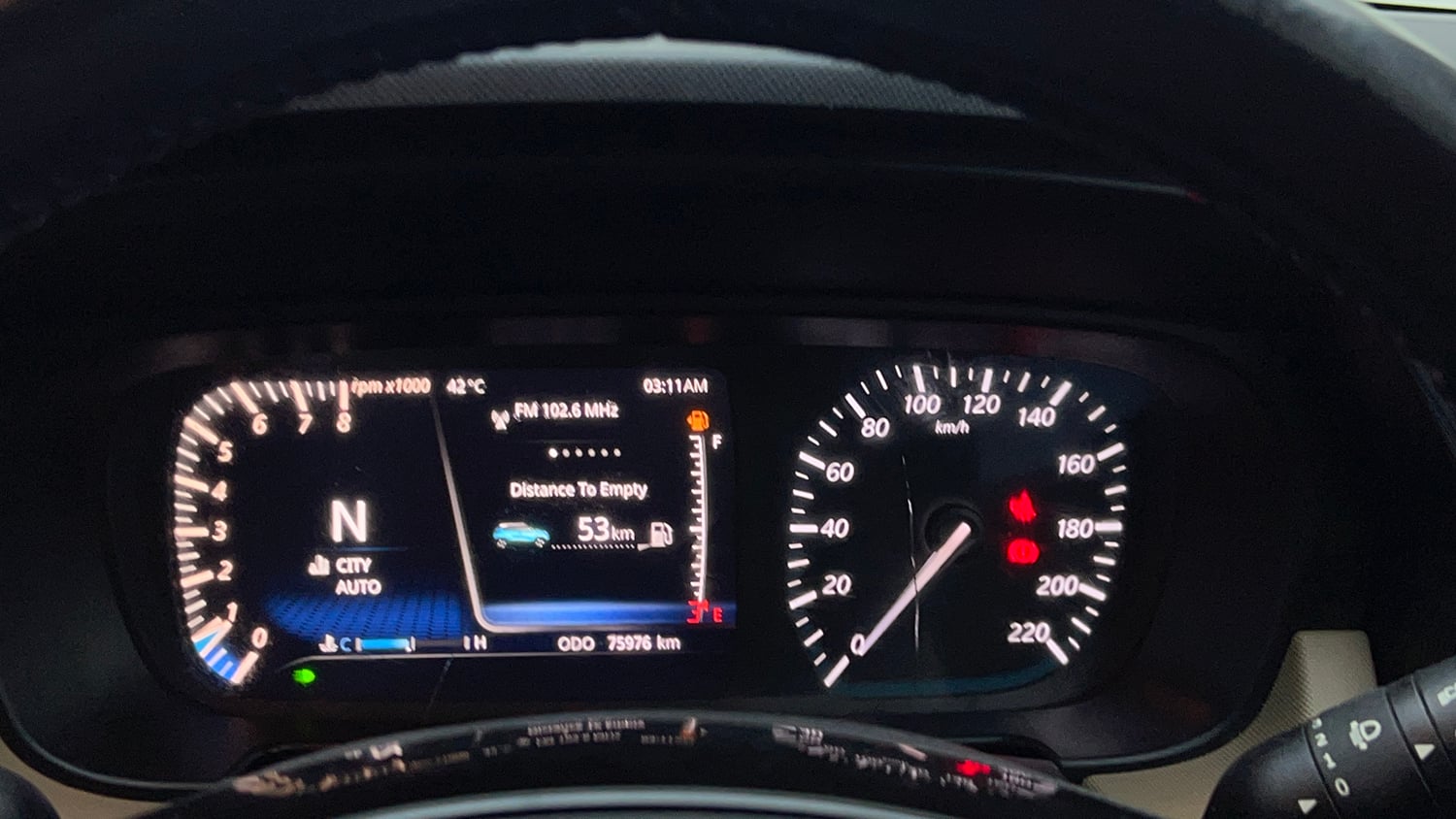 Used 2022 Tata Punch Kaziranga Creative AMT Petrol Automatic interior CLUSTERMETER VIEW
