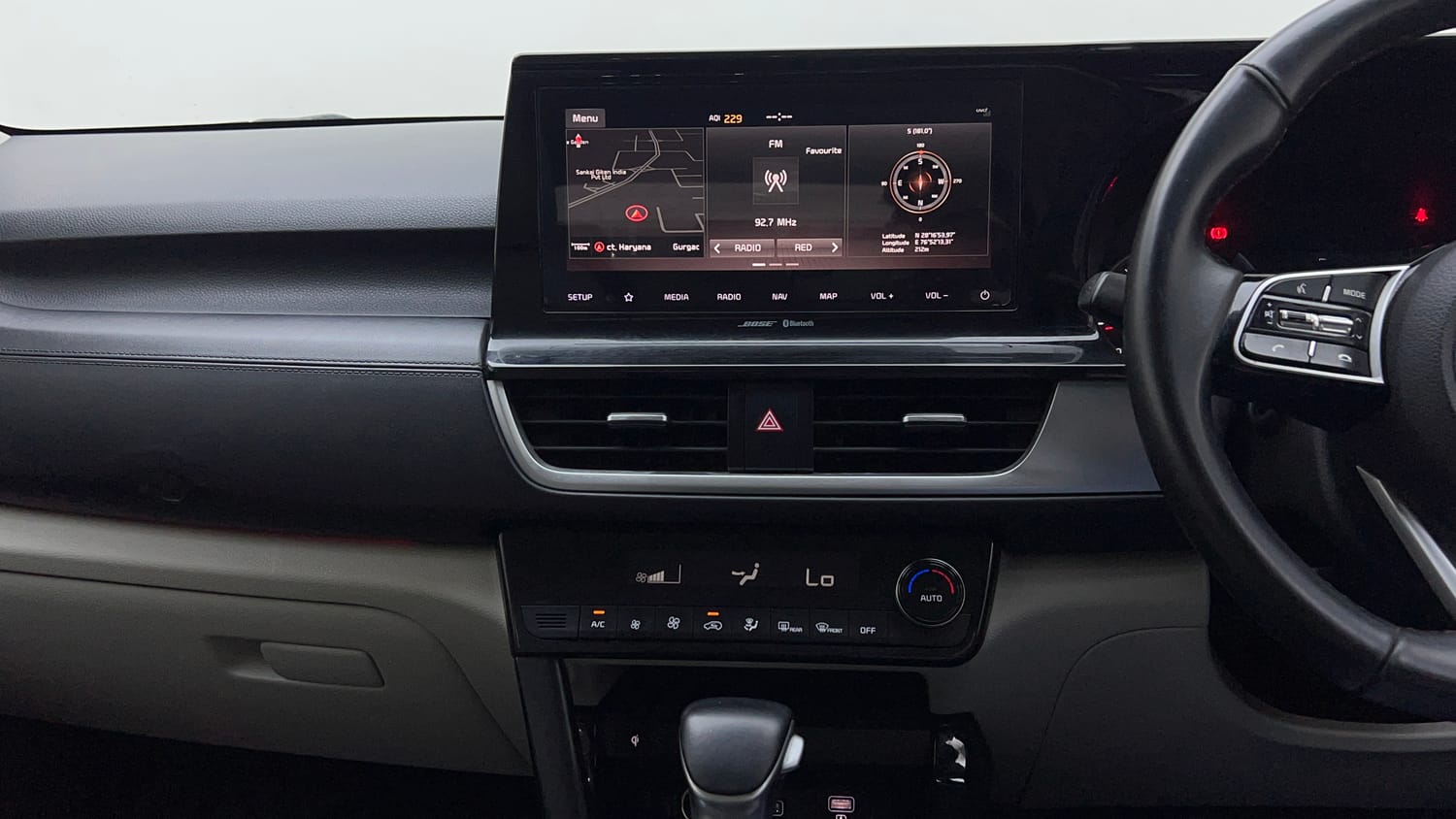 Used 2019 kia Seltos GTX Plus DCT 1.4 Petrol Automatic interior MUSIC SYSTEM & AC CONTROL VIEW