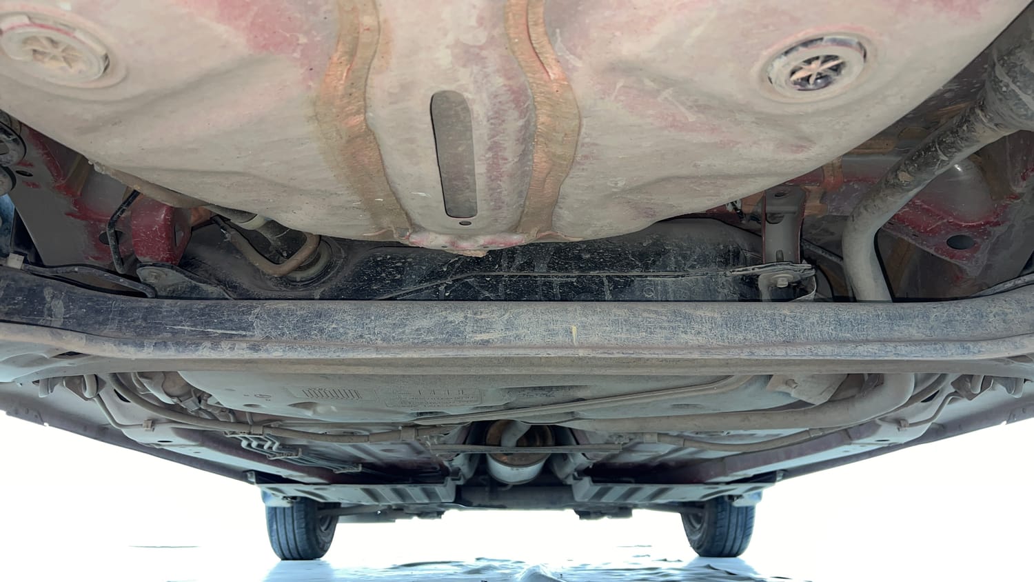 Used 2023 Maruti Suzuki Swift LXi Petrol Manual extra REAR UNDERBODY VIEW (TAKEN FROM REAR)