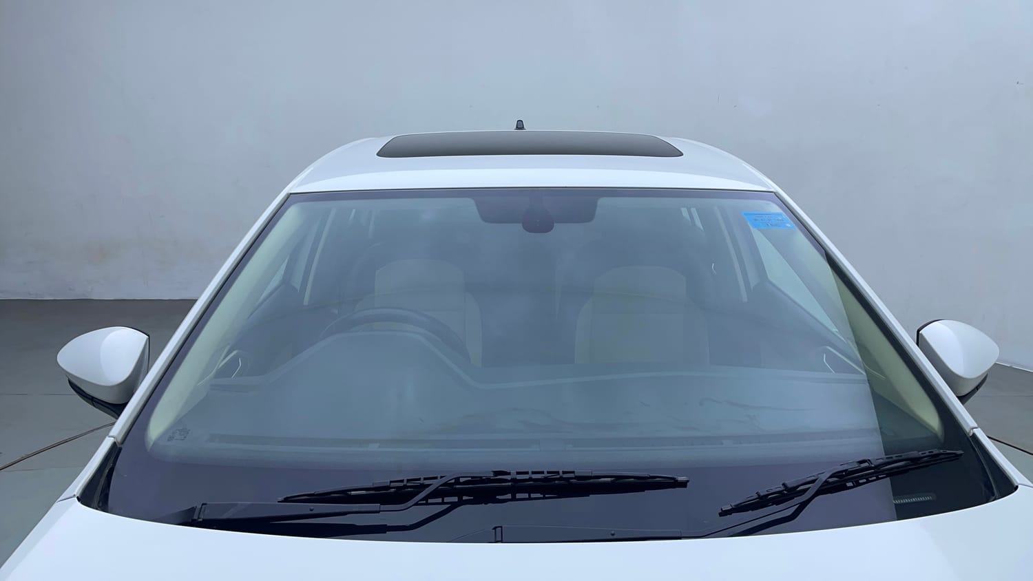 Used 2022 Volkswagen Virtus Topline 1.0 TSI MT Petrol Manual exterior FRONT WINDSHIELD VIEW