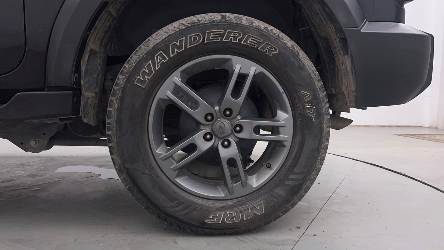 Used 2022 mahindra Thar LX Hard Top Petrol AT 4WD Petrol Automatic tyres LEFT REAR TYRE RIM VIEW