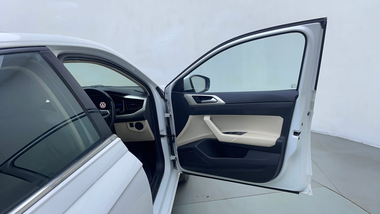 Used 2022 Volkswagen Virtus Topline 1.0 TSI MT Petrol Manual interior RIGHT FRONT DOOR OPEN VIEW