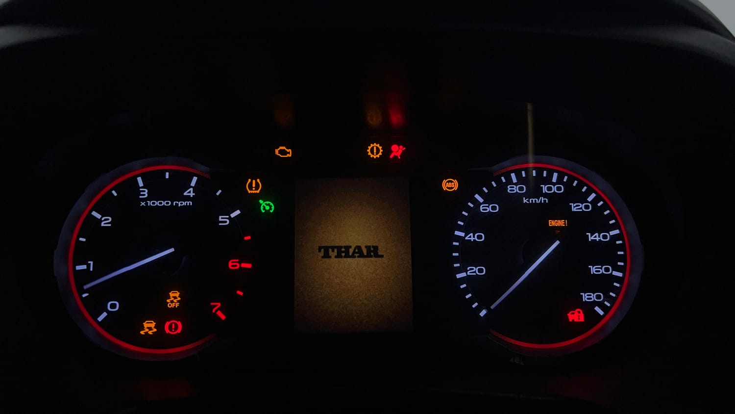 Used 2022 mahindra Thar LX Hard Top Petrol AT 4WD Petrol Automatic interior CLUSTERMETER VIEW